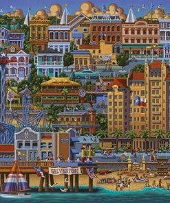 Discount 🎉 Dowdle Folk Art 500 Pieces Galveston, Texas 🌟