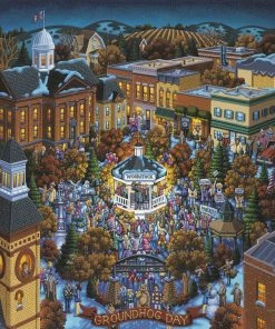 Discount 😍 Dowdle Folk Art 500 Pieces Groundhog Day 🛒