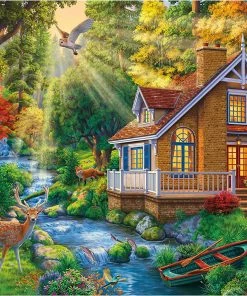 Promo ❤️ Ceaco 1000 Pieces Forest House 🔥