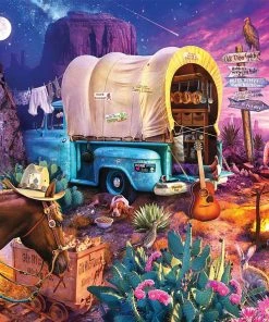 Brand new 😀 Buffalo Games 1000 Pieces Wild West Camp 🛒