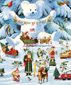 Promo 🎉 Buffalo Games 300 Pieces Jingle Bell Teddy & Friends ✔️