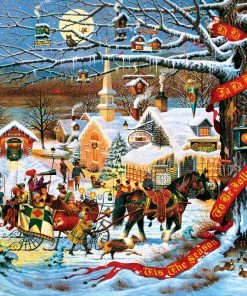 Best Pirce ⌛ Buffalo Games 1000 Pieces Small Town 🎄 Christmas 🌟