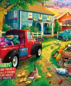 Cheap 🌟 Buffalo Games 1000 Pieces Quilt Farm ✔️