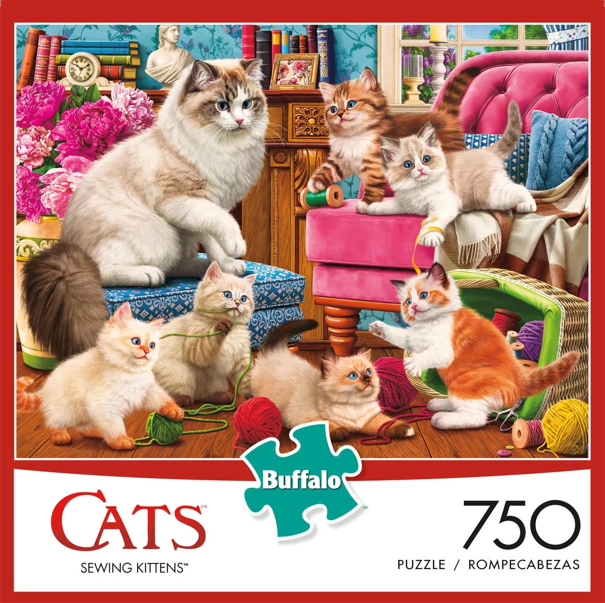 Brand new β¨ Buffalo Games 750 Pieces Sewing Kittens π - Image 2