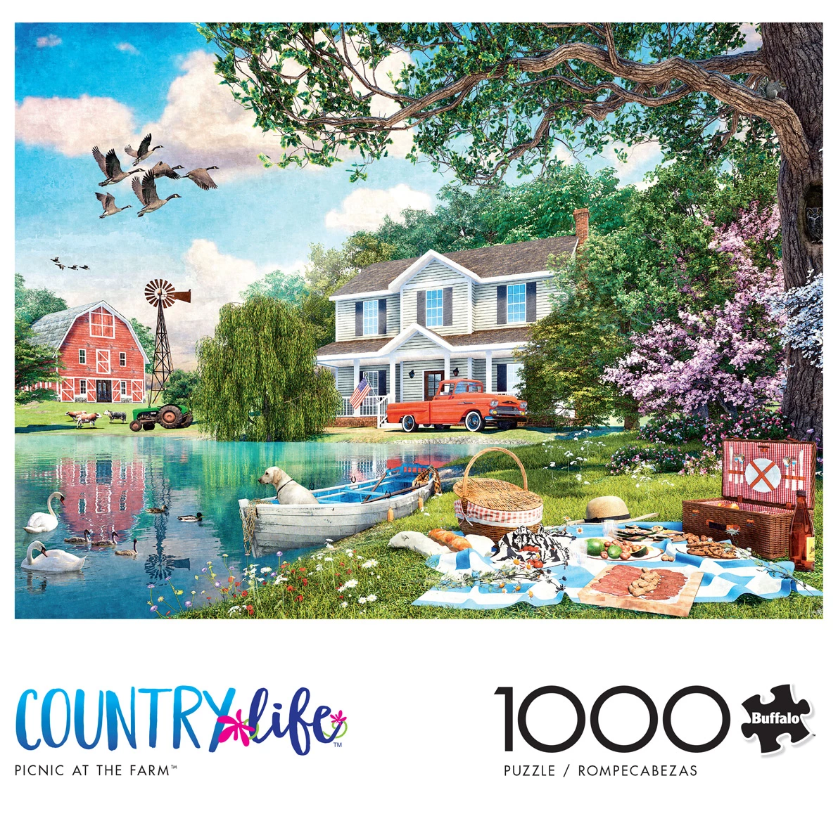 New π Buffalo Games 1000 Pieces Picnic At The Farm π₯° - Image 2