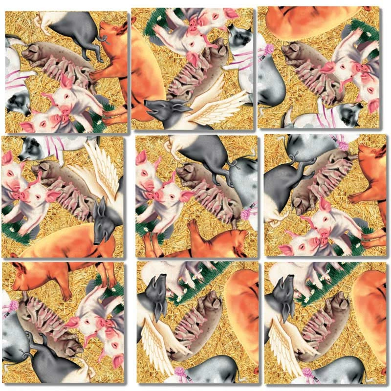 Outlet ๐คฉ Scramble Squares 9 Pieces Pigs ๐