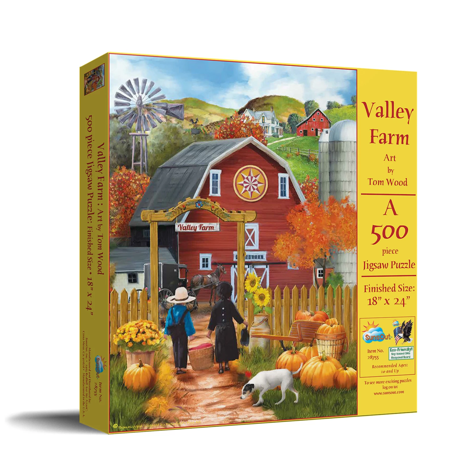Best Sale π SunsOut 500 Pieces Valley Farm β€οΈ - Image 2