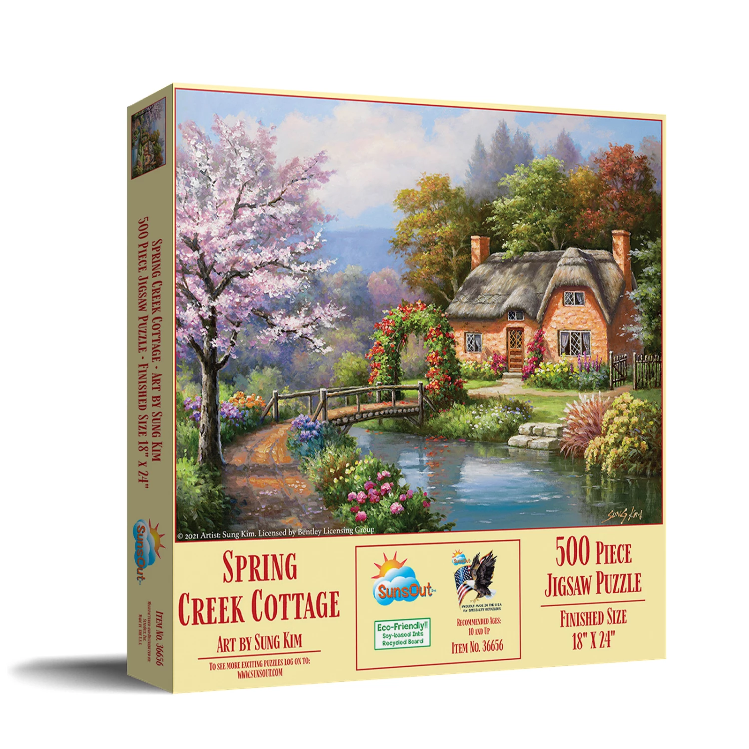 Flash Sale 👍 SunsOut 500 Pieces Spring Creek Cottage ❤️ - Image 2