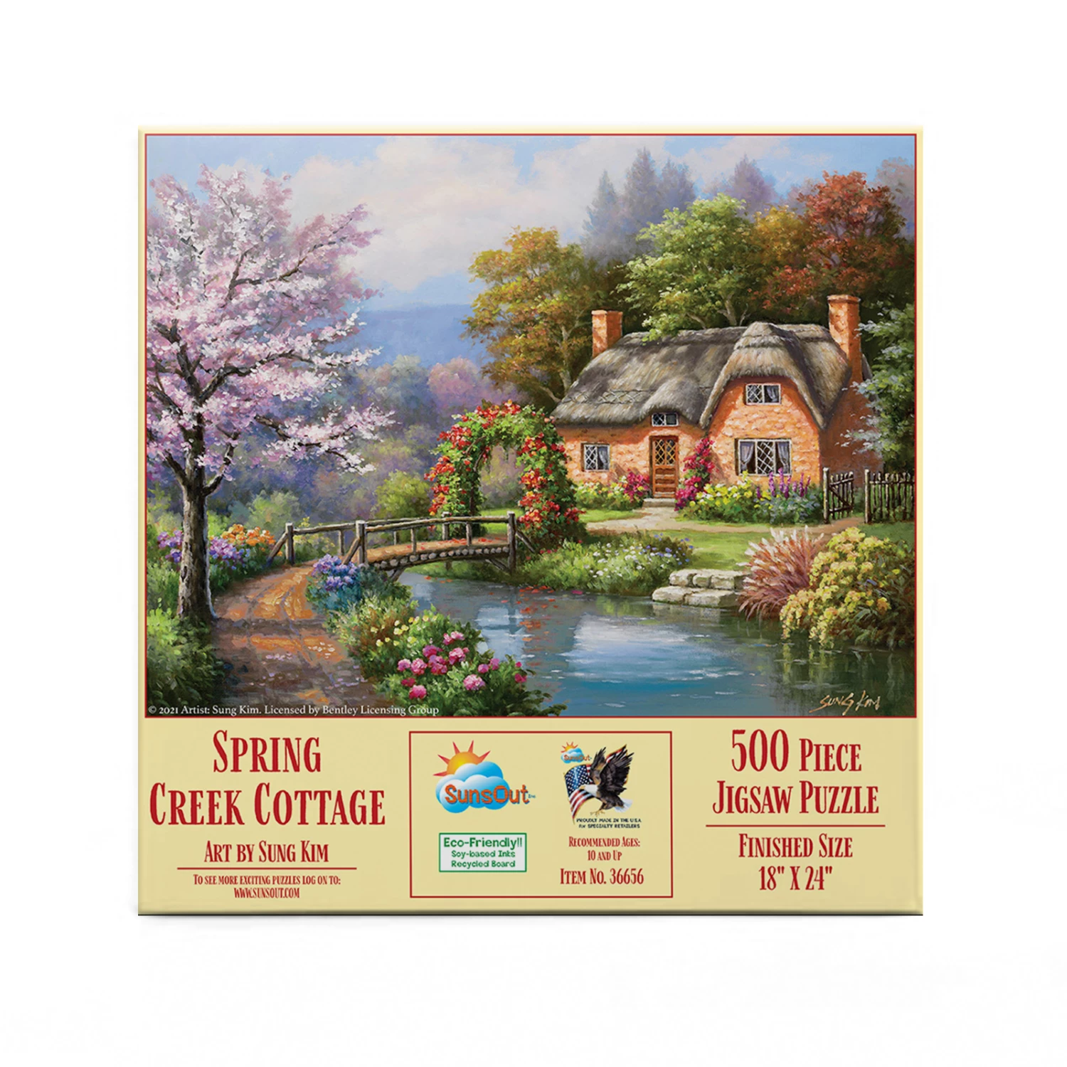 Flash Sale 👍 SunsOut 500 Pieces Spring Creek Cottage ❤️ - Image 3