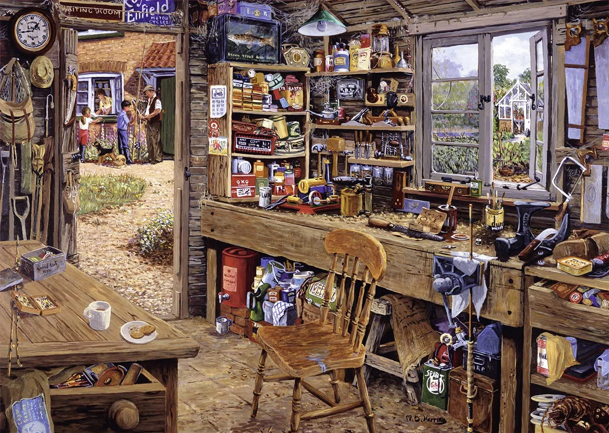 Brand new π₯ Ravensburger 500 Pieces Dad's Shed π