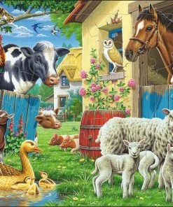 Best Pirce 🌟 Larsen Puzzles 23 Pieces Domestic Animals On A Cozy Farm 🎁