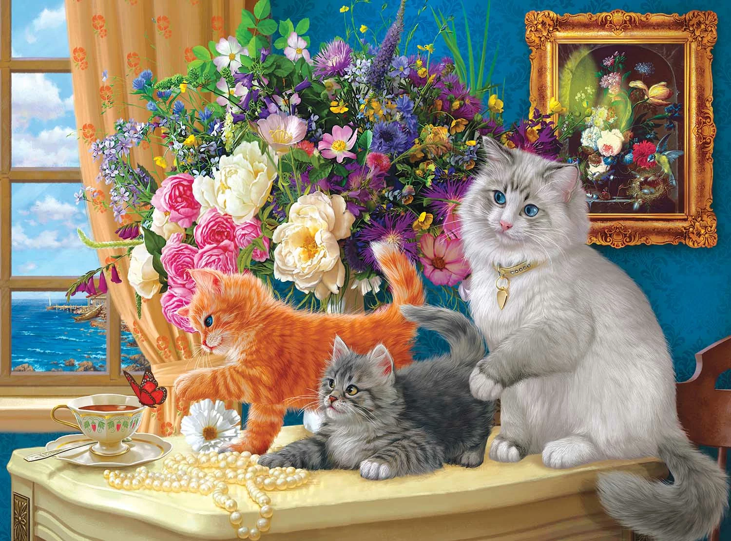 Budget 🎁 RoseArt 750 Pieces Tea By The Sea ⌛