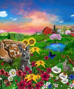 Cheap 💯 All Jigsaw Puzzles 1000 Pieces Peaceful Pastures 😀