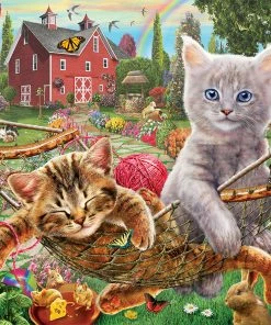 Buy ⭐ SunsOut 300 Pieces Cats On The Farm 👍