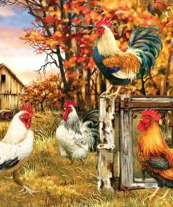 Promo 😍 SunsOut 300 Pieces Rooster Farm ✨