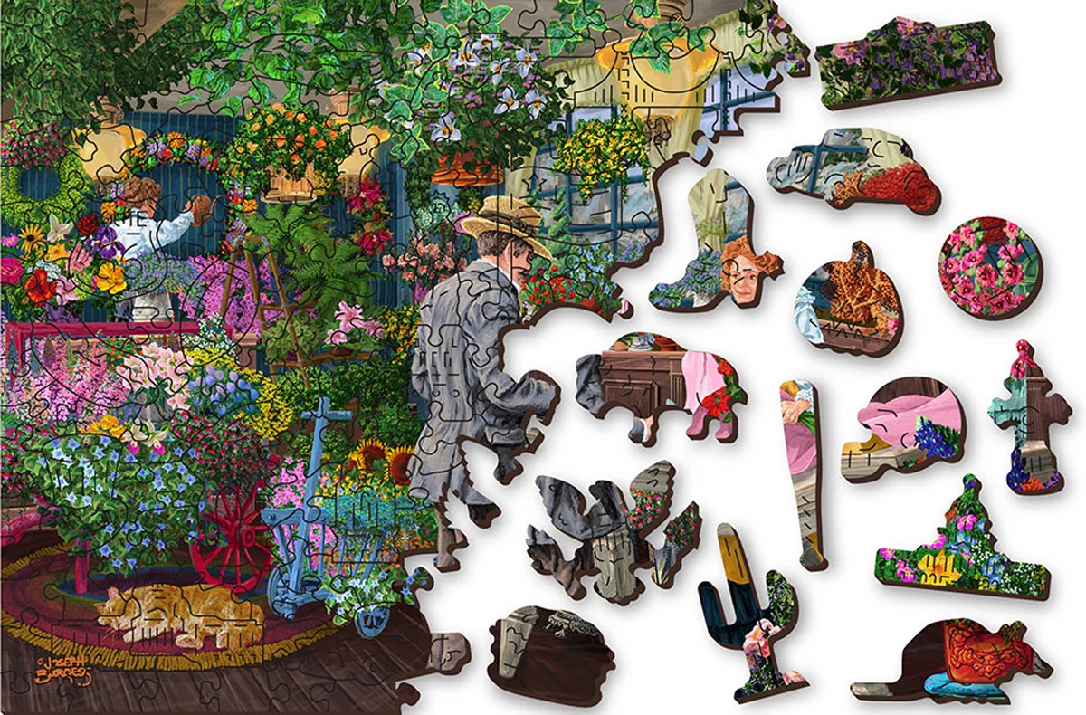 New π Wooden City Varies Pieces The Florist's π - Image 2