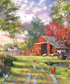 Cheap 🎉 Eurographics 1000 Pieces Evening At The Barnyard ⌛