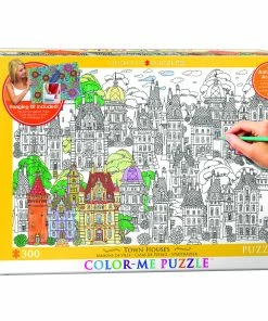 Hot Sale 😉 Eurographics 300 Pieces Town Houses (Color-Me Puzzle) 😀