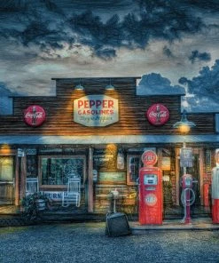 Discount 👏 Mchezo Puzzles 1000 Pieces Country Store At Night Puzzle 🌟