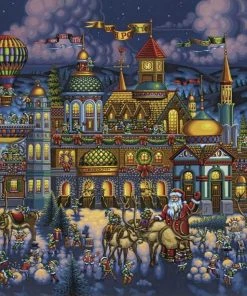 Budget ⭐ Dowdle Folk Art 500 Pieces Santa's Workshop 😍