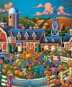 Budget 😀 Dowdle Folk Art 500 Pieces Harvest Festival 🎉