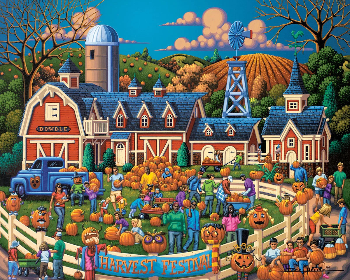 Budget π Dowdle Folk Art 500 Pieces Harvest Festival π