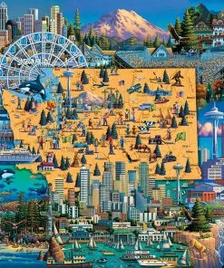 Coupon 🎁 Dowdle Folk Art 100 Pieces Best Of Seattle ⌛