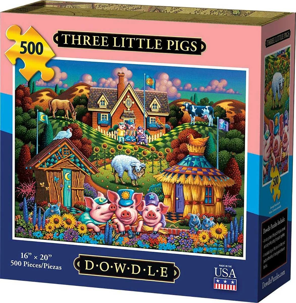 Best Pirce π€© Dowdle Folk Art 500 Pieces Three Little Pigs π - Image 2