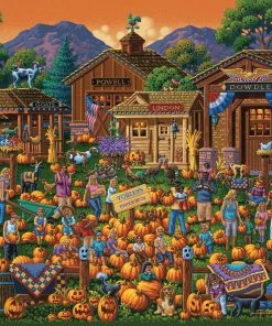 Coupon ✔️ Dowdle Folk Art 500 Pieces Toblers Pumpkin Patch 🌟