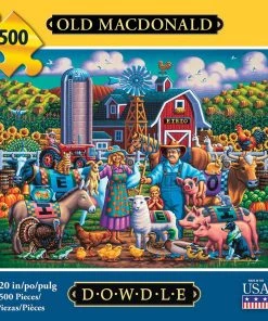 Best Pirce 🎉 Dowdle Folk Art 500 Pieces Old MacDonald 🎁