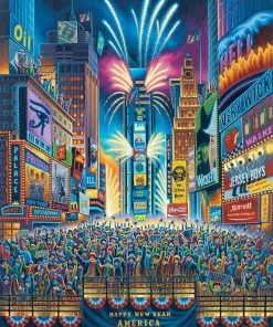 Hot Sale 😀 Dowdle Folk Art 1000 Pieces Times Square ⌛