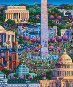 Promo 🌟 Dowdle Folk Art 500 Pieces Washington D.C. Mall 👏