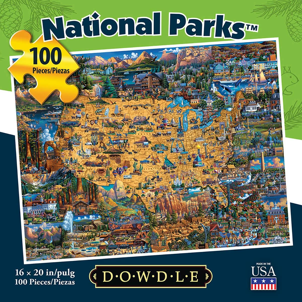 Brand new π Dowdle Folk Art 100 Pieces National Parks π - Image 2