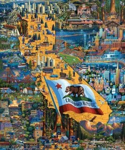 Best Pirce 😉 Dowdle Folk Art 500 Pieces Best Of Northern California 🎁