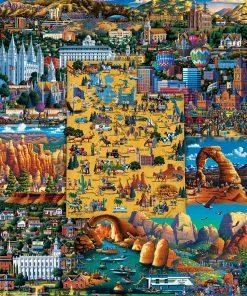 Hot Sale 🔔 Dowdle Folk Art 500 Pieces Best Of Utah 🛒