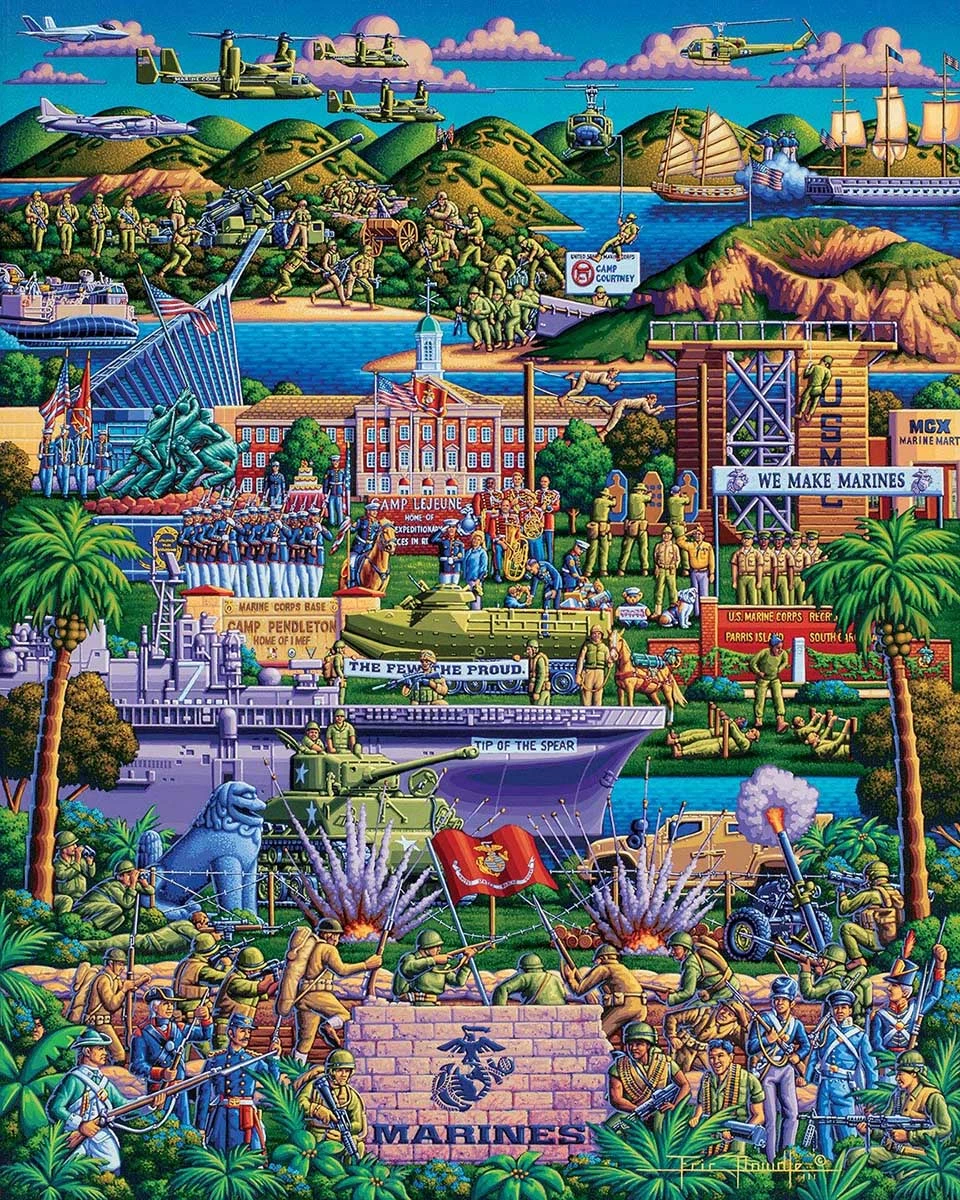 Top 10 π Dowdle Folk Art 100 Pieces U.S. Marines π₯