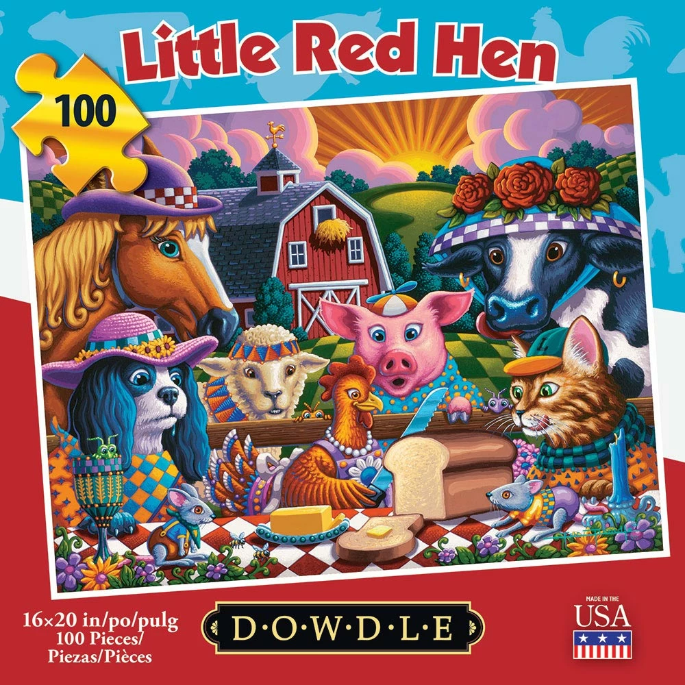Budget β¨ Dowdle Folk Art 100 Pieces Little Red Hen π - Image 2