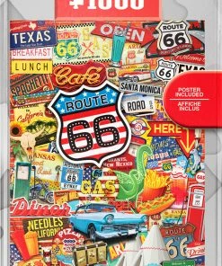 Wholesale ❤️ MasterPieces 1000 Pieces Route 66 Mini Puzzle 🌟
