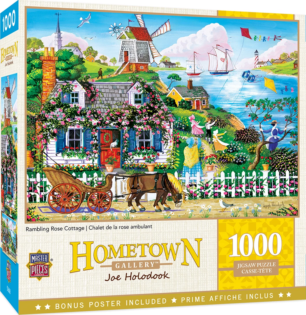 Discount π€© MasterPieces 1000 Pieces Rambling Rose Cottage β¨ - Image 2