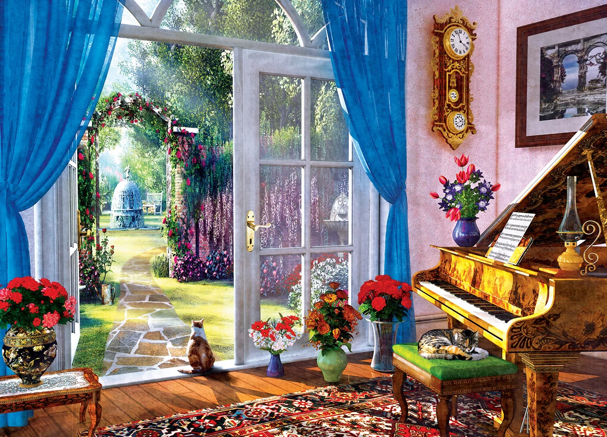 Promo 🌟 MasterPieces 1000 Pieces Garden Piano View 🔥