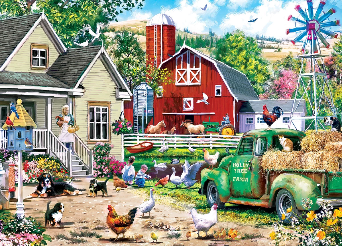 Best Sale ๐ฅฐ MasterPieces 1000 Pieces Holly Tree Farm ๐