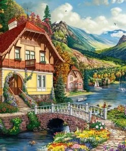 Best deal 🥰 Willow Creek Press 1000 Pieces House By The Pond 🔥
