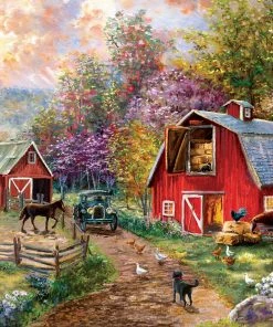 Best Pirce 👏 SunsOut 1000 Pieces Barnyard Visit 🌟