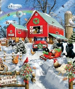 Cheap 😉 SunsOut 300 Pieces Winter Barn 😉
