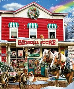 Brand new ๐ SunsOut 1000 Pieces Old General Store Winter ๐คฉ