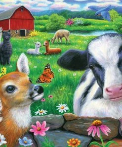 Outlet 🎁 SunsOut 500 Pieces Friends In The Field ❤️