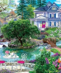 Coupon ๐ SunsOut 1000 Pieces Waterside Tea ๐