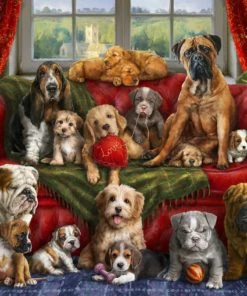 Cheap 👍 Vermont 🎅 Christmas Company 1000 Pieces Love My 🦮 Dogs 😉