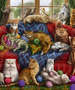 Budget ⌛ Vermont ❄ Christmas Company 1000 Pieces Love My Cats 🔔