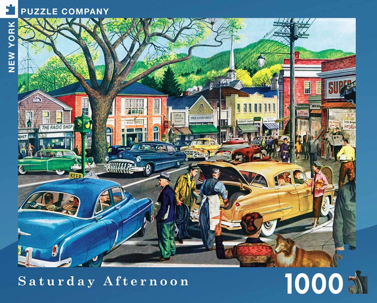 Brand new ๐ New York Puzzle Co 1000 Pieces Saturday Afternoon (General Motors) ๐